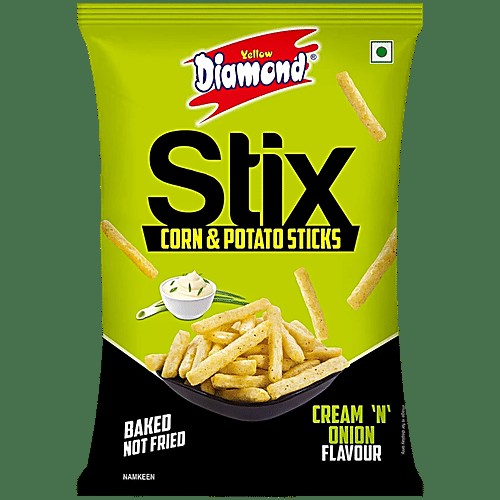 Stix Cream 'N' Onion Flavour Corn & Potato Sticks