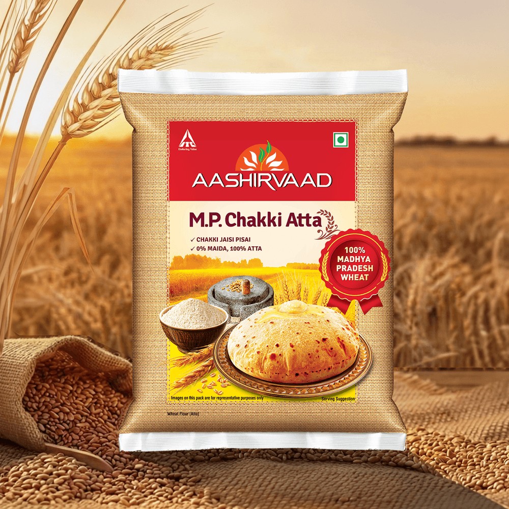 Aashirvaad 0% Maida, 100% MP Chakki Atta