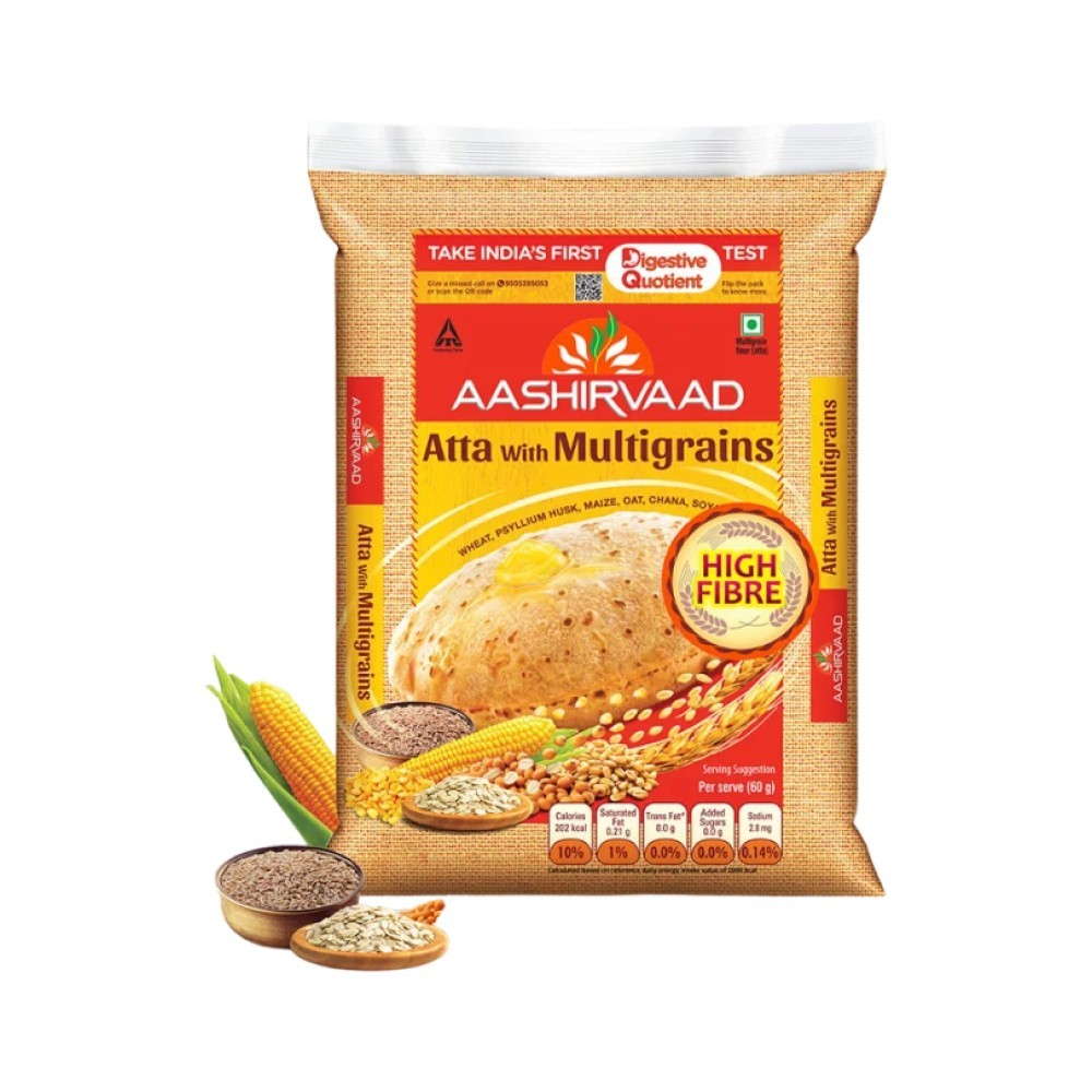 Aashirvaad High Fibre Atta with Multigrains - 10 kg
