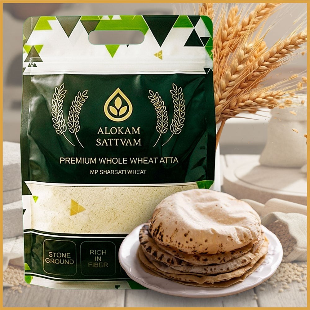 Alokam Sattvam Fresh Sharbati Wheat Chakki Atta