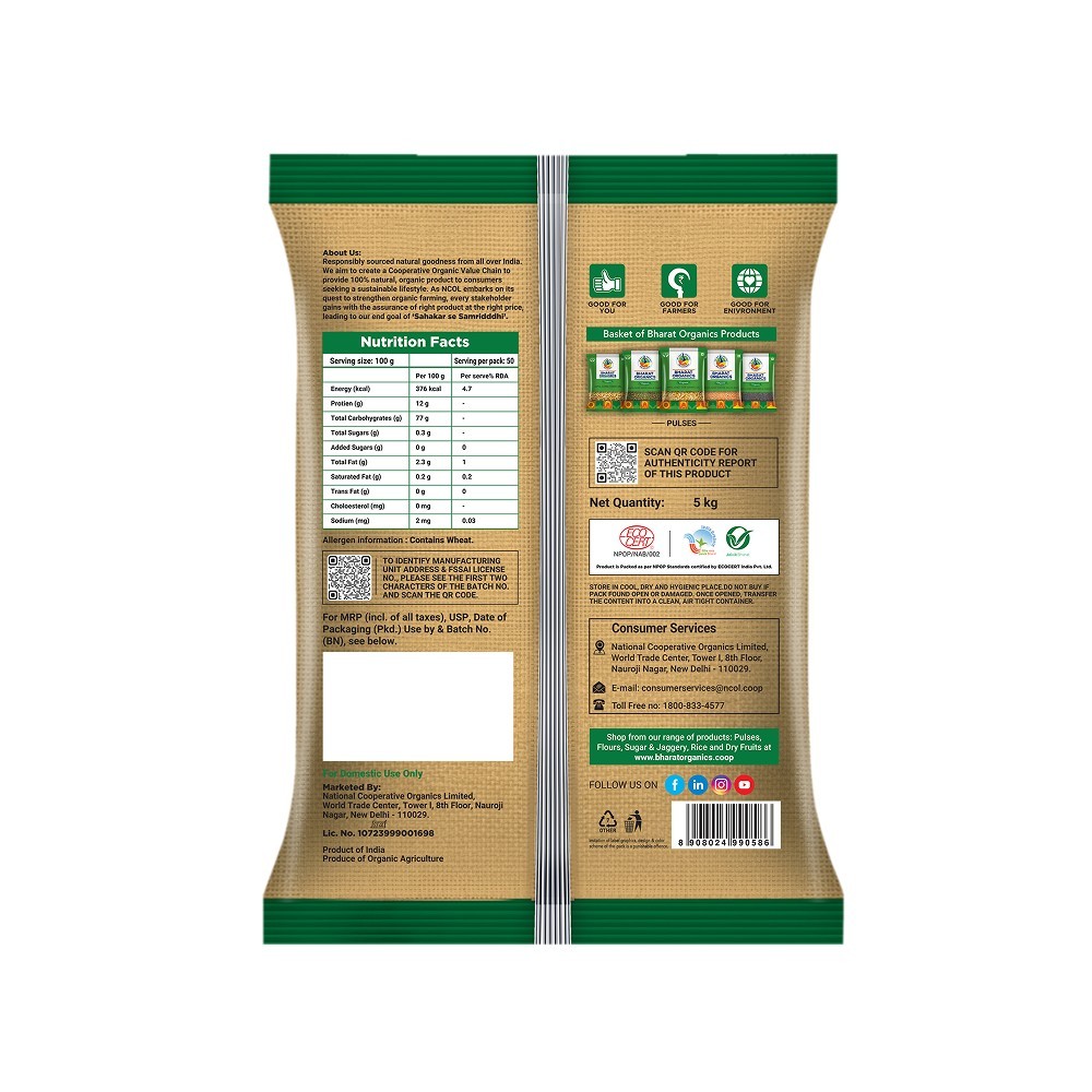 Bharat Organics Whole Wheat Organic Atta