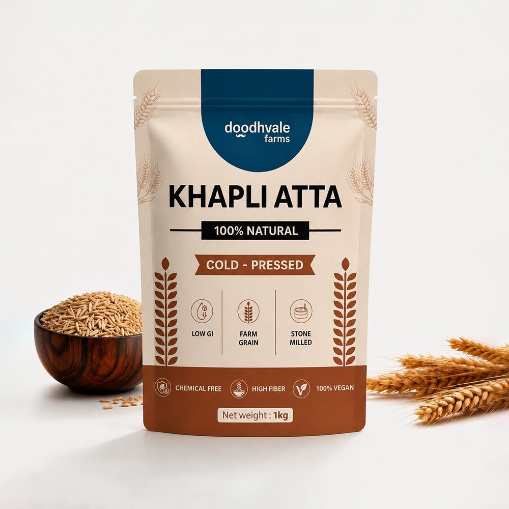 Doodhvale Farms Cold Pressed Khapli Wheat Atta