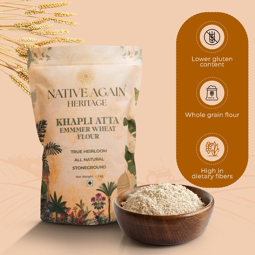 Native Again Heritage Khapli Wheat Atta