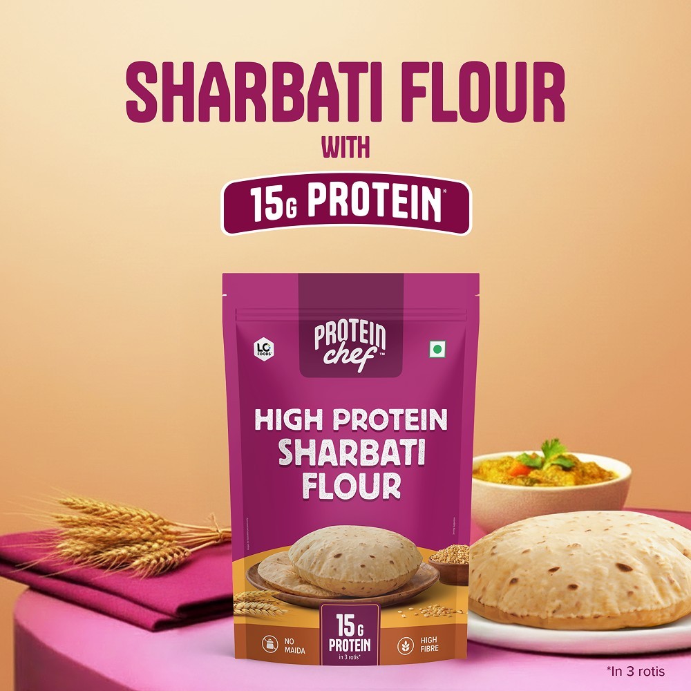 Protein Chef 50% More Protein Sharbati Atta (Premium Flour)
