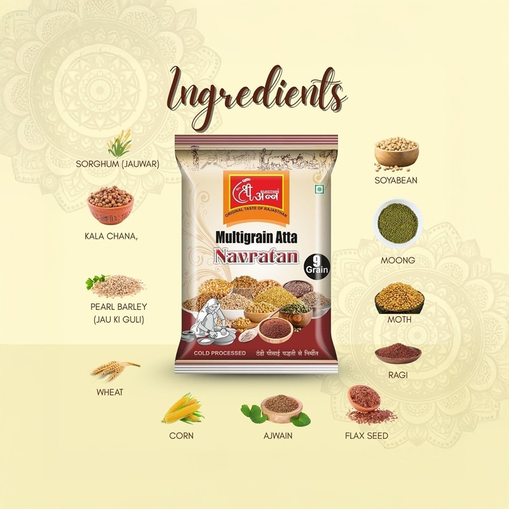 Rajasthani Shree Ann Navratan Multigrain Atta