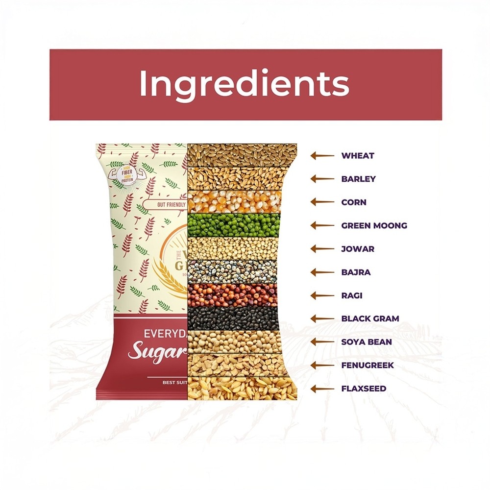 The Very Grain Sugar Control Multigrain Atta