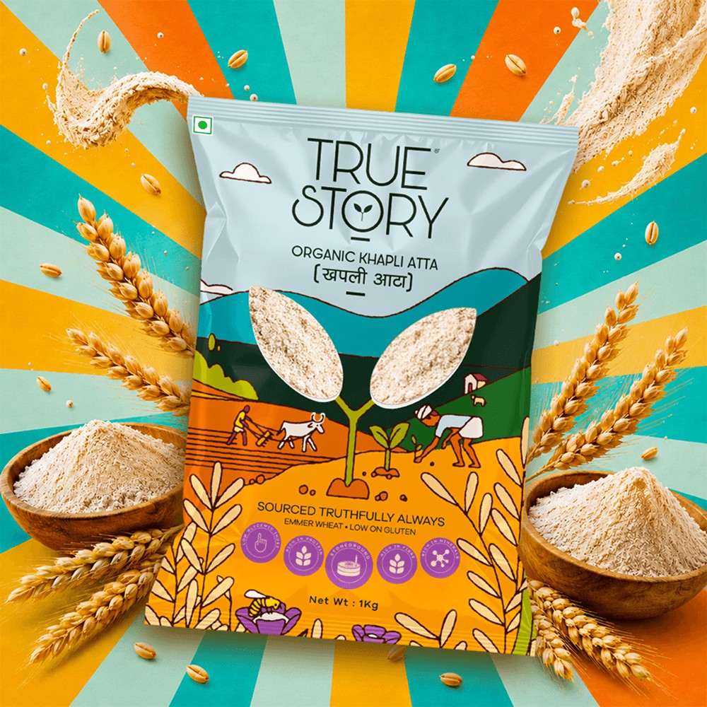 True Story Organic Khapli Wheat Atta
