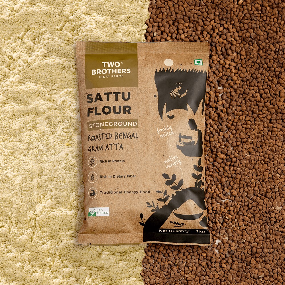 Two Brothers Roasted Bengal Gram Sattu Atta