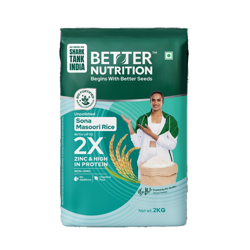 Better Nutrition Sonamasuri Rice - 2X Nutrition (Short Grain)