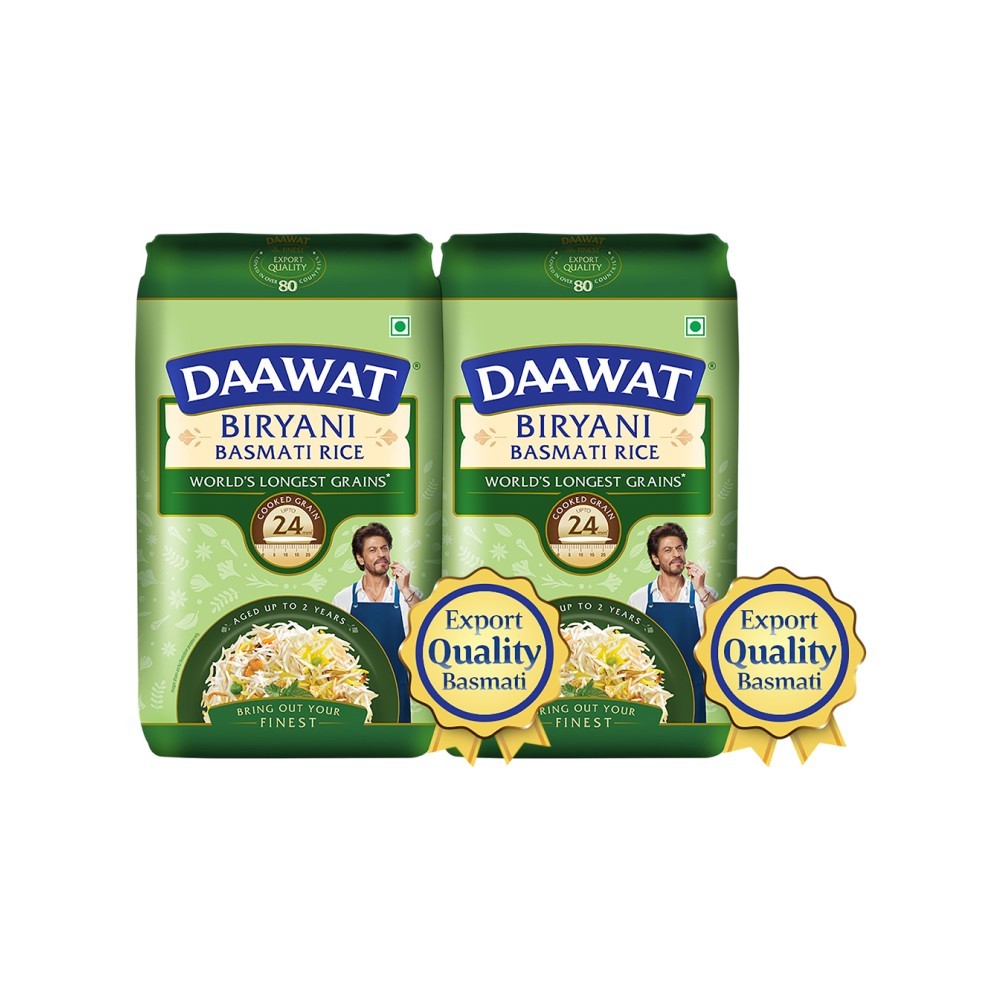 Daawat Biryani Rice (Extra Long Grain) - Pack of 2