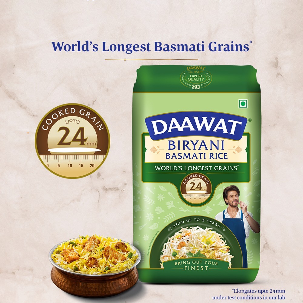 Daawat Biryani Rice (Extra Long Grain) - Pack of 2