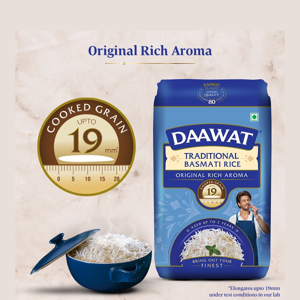 Daawat Traditional Basmati Rice (Long Grain) - Pack of 2