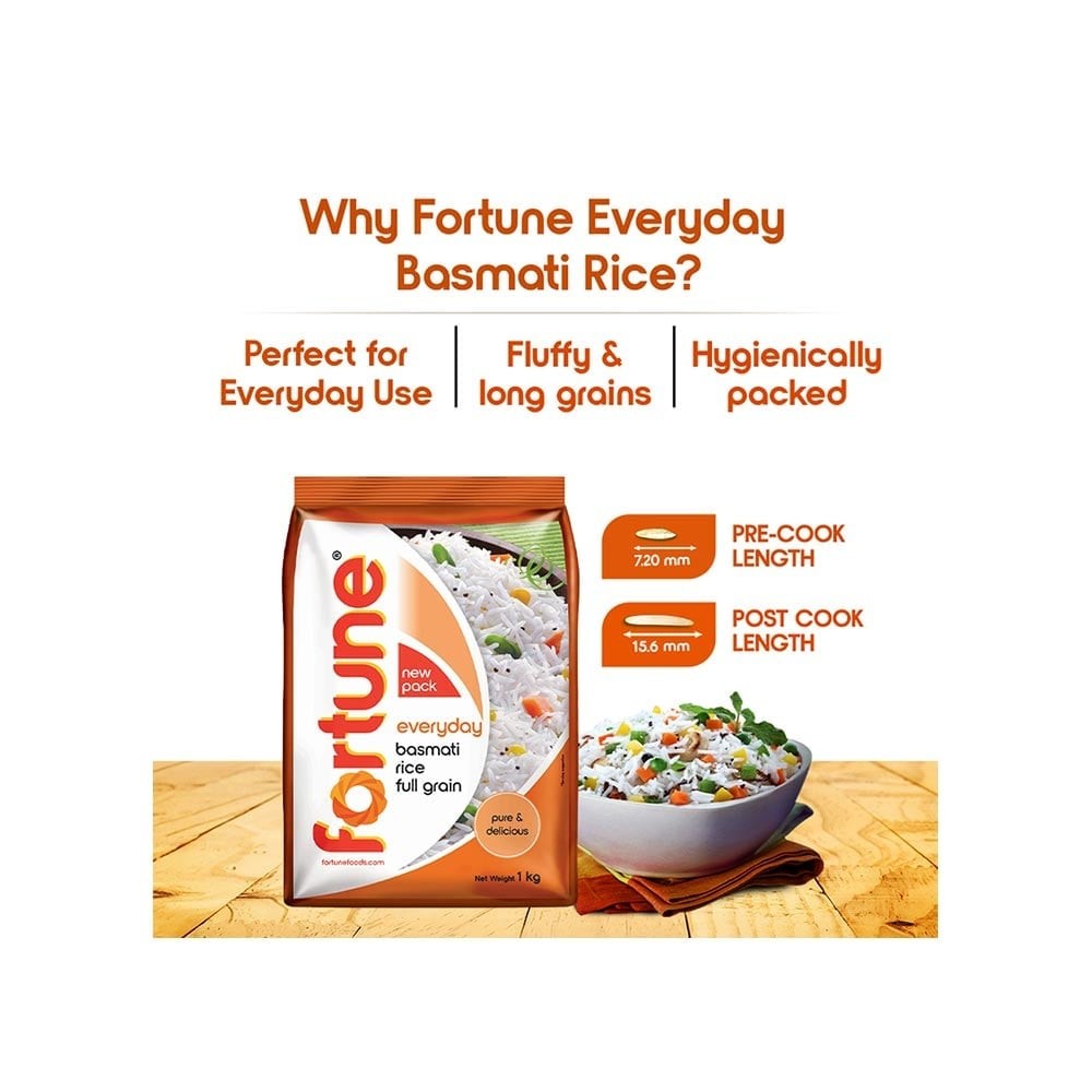 Fortune Everyday Full Grain Basmati Rice (Extra Long Grain)