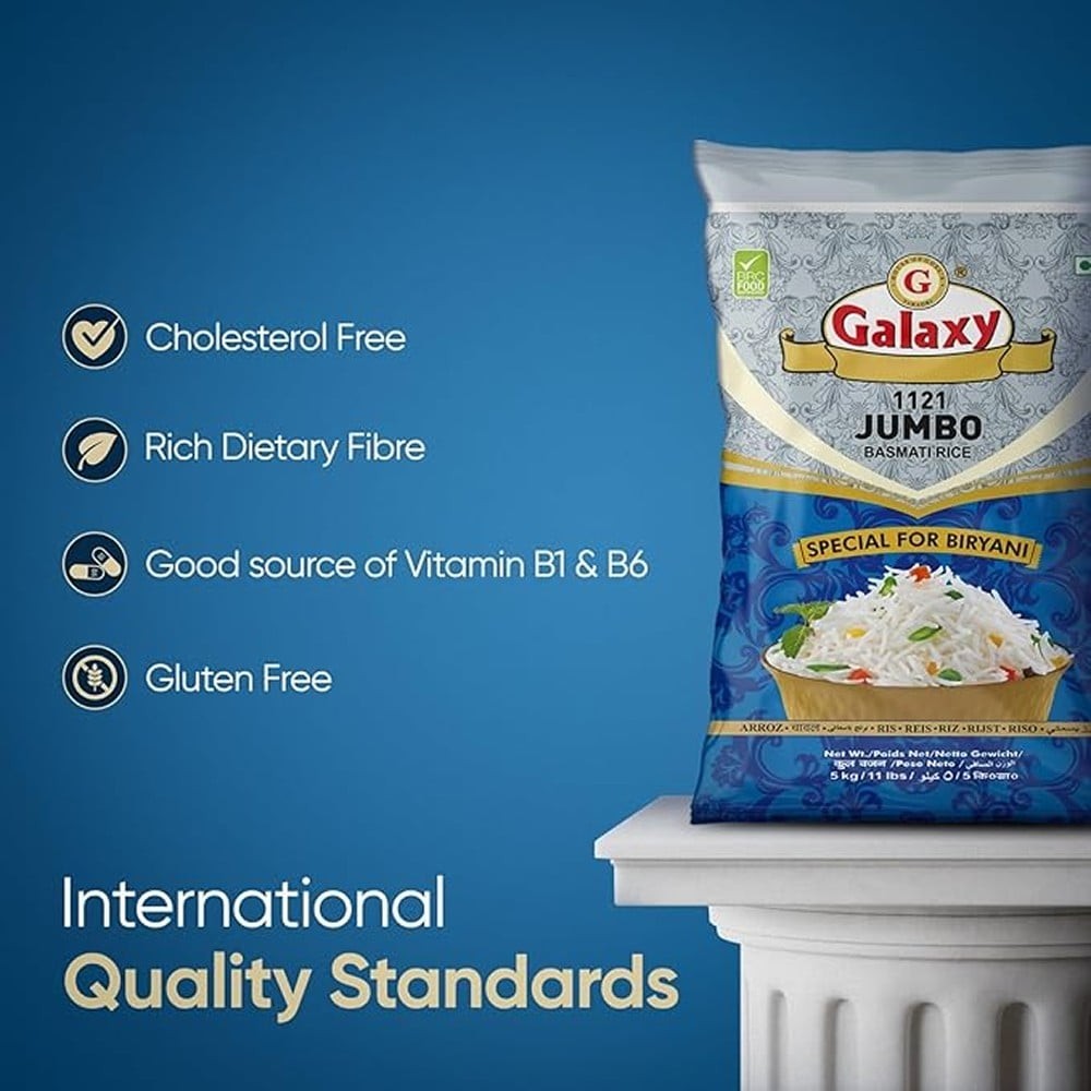 Galaxy 1121 Jumbo Basmati Rice (Extra Long Grain)