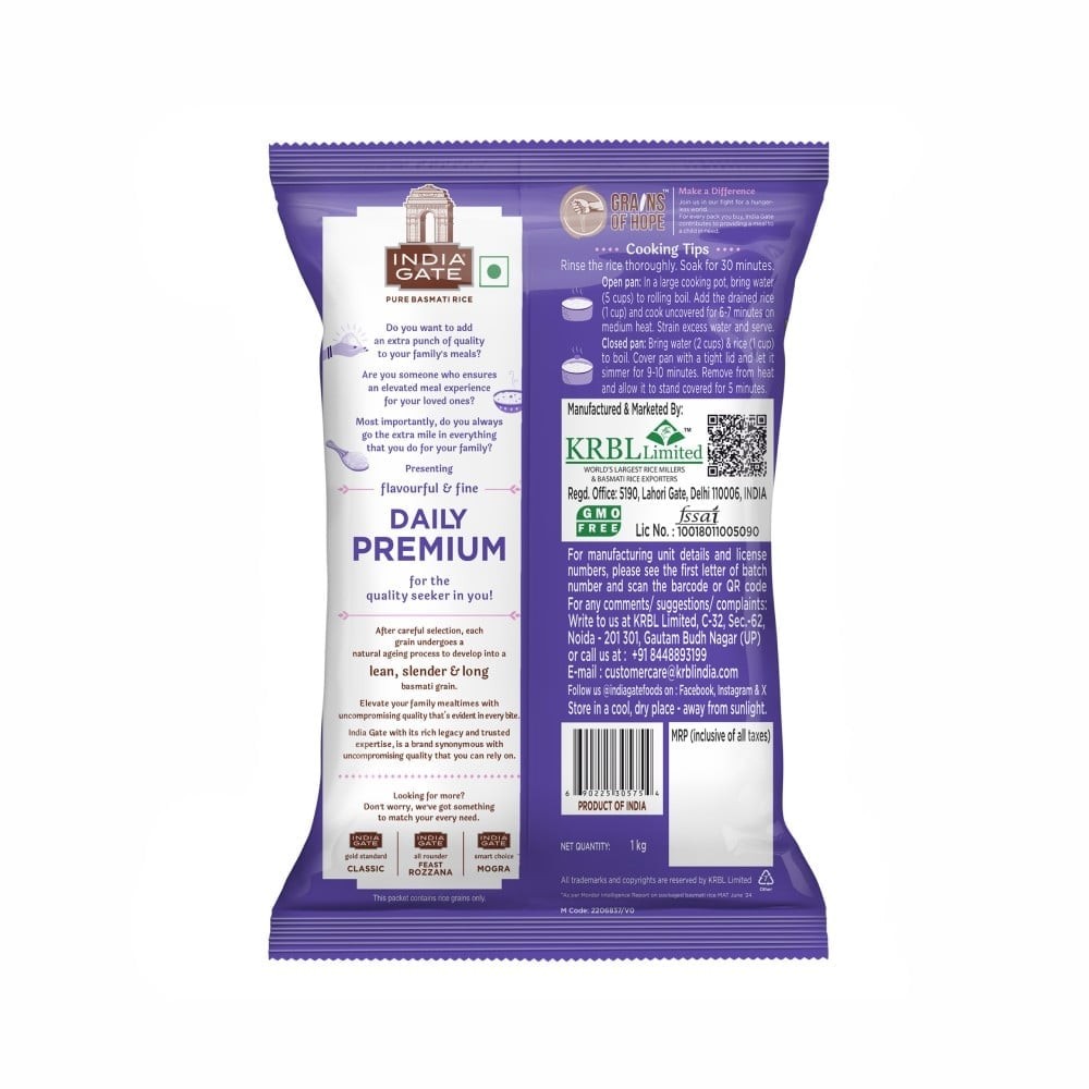 India Gate Daily Premium Basmati Rice (Long Grain) - Pack of 2