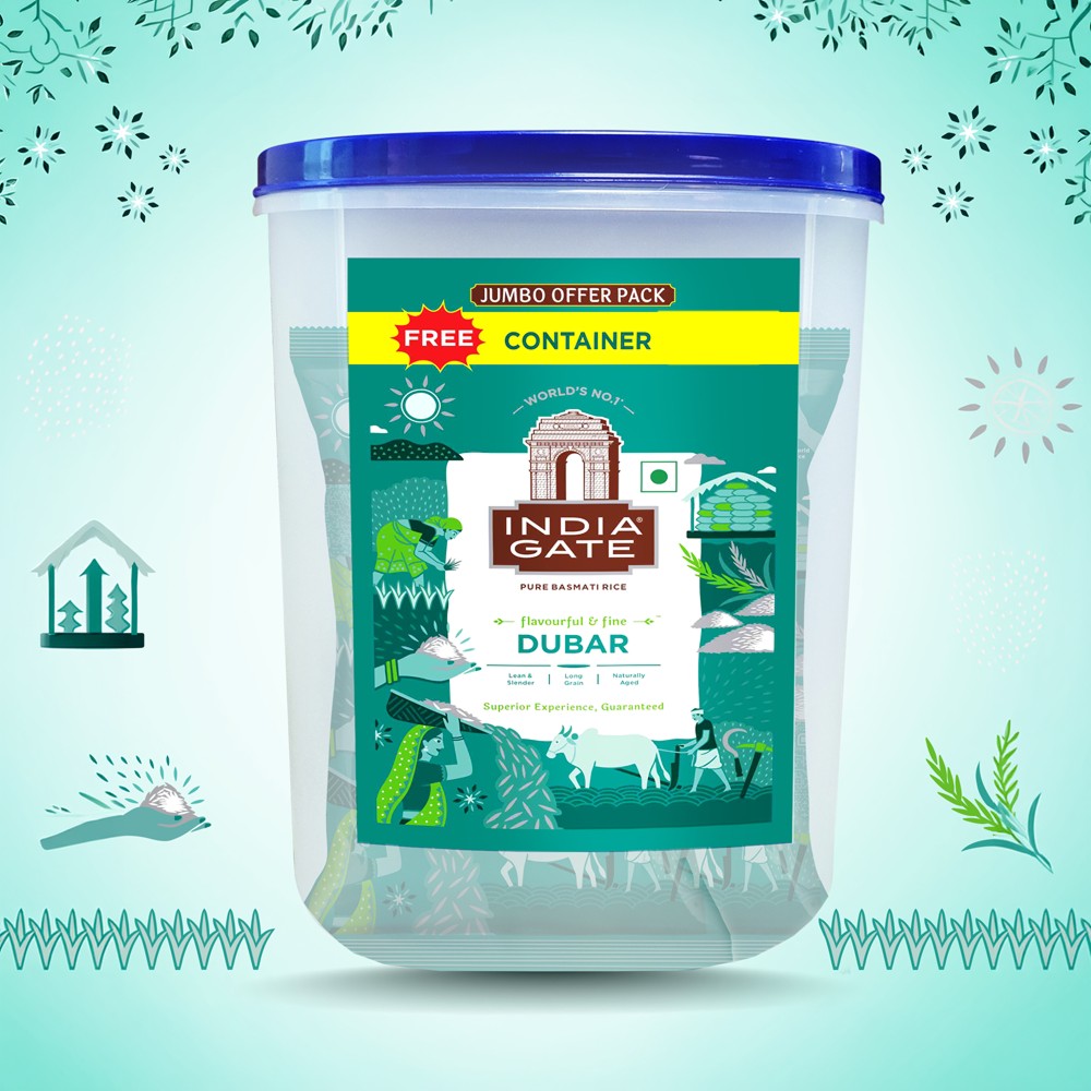 India Gate Dubar Basmati Rice Jar (Long Grain)