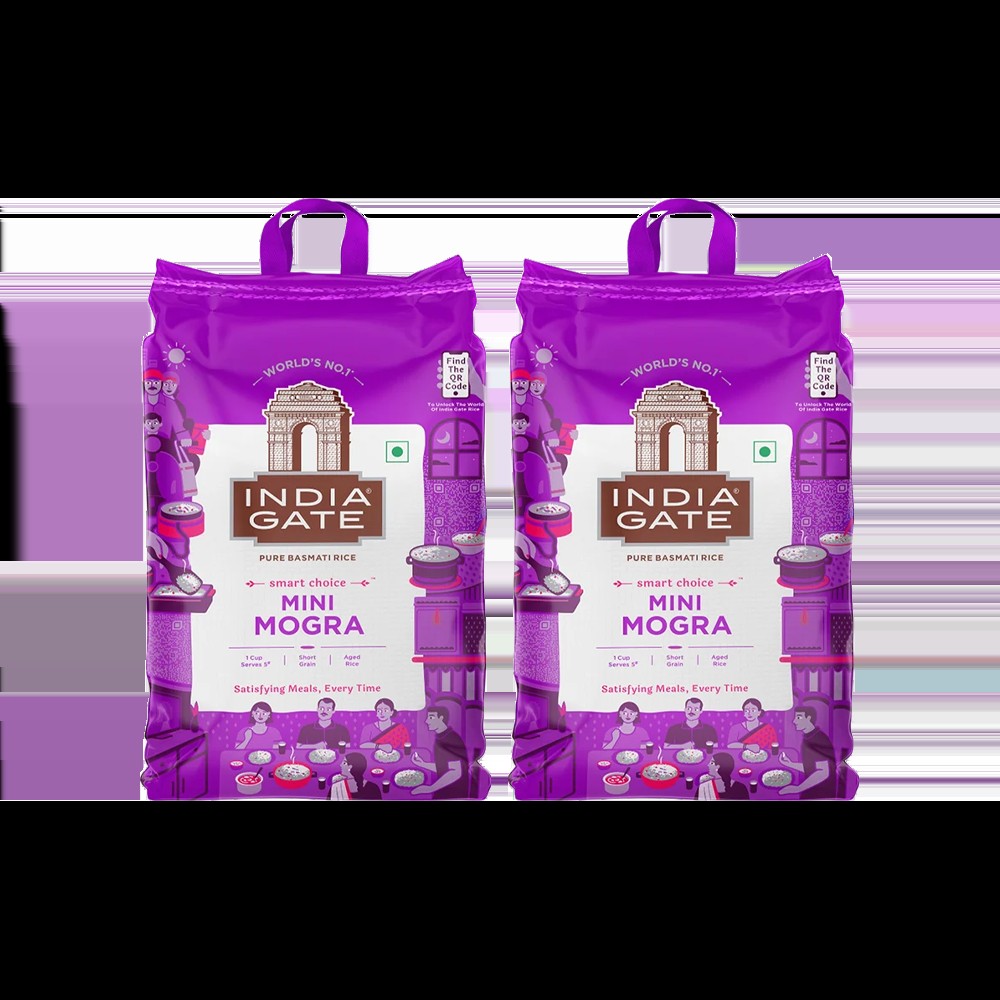 India Gate Mogra Delite /Mini Mogra Basmati Rice (Short Grain) - Pack of 2