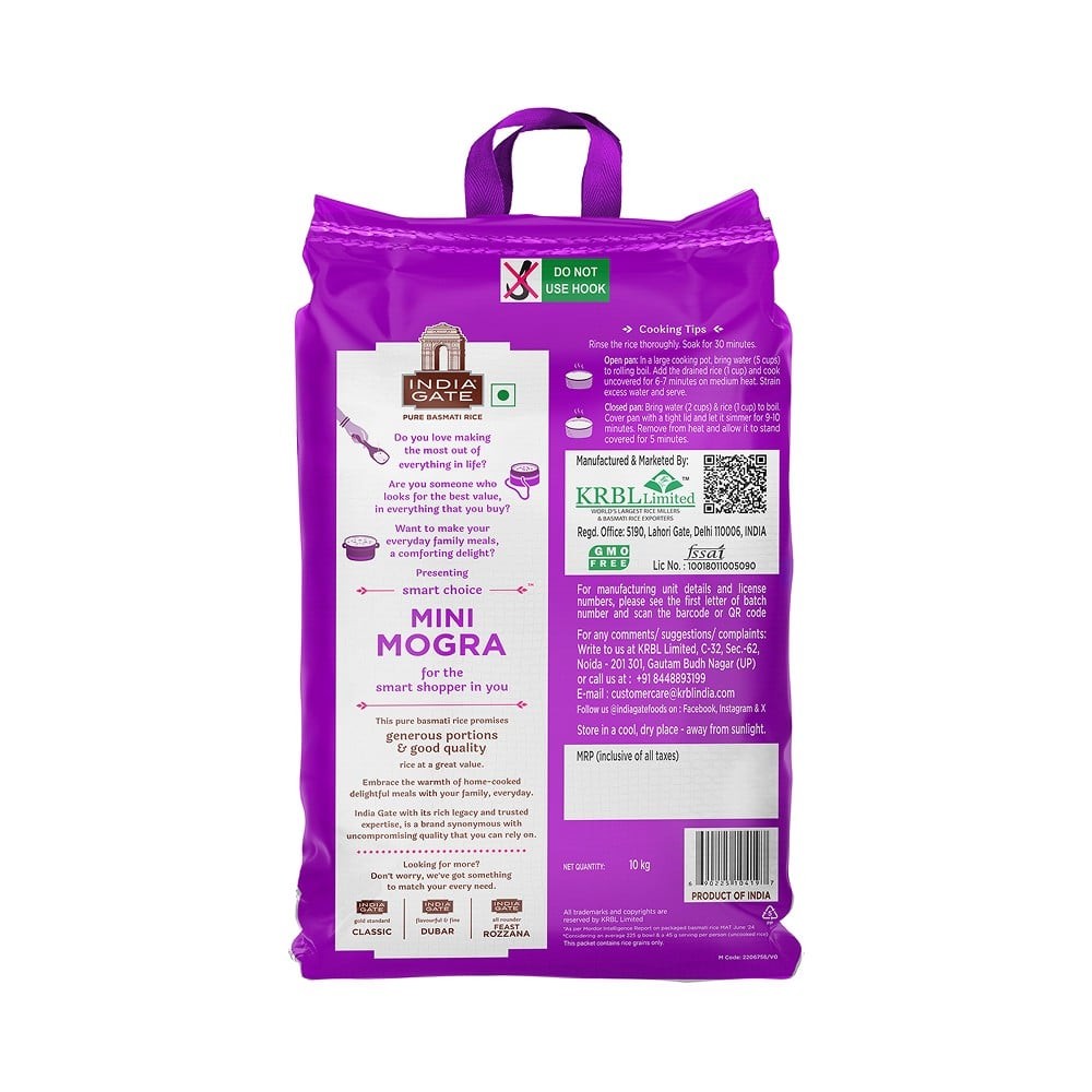 India Gate Mogra Delite/Mini Mogra Basmati Rice (Short Grain)