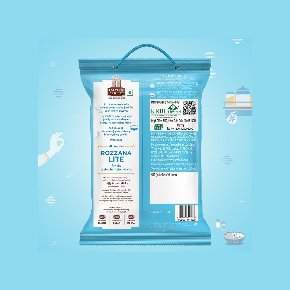 India Gate Rozzana Lite Basmati Rice (Medium Grain)