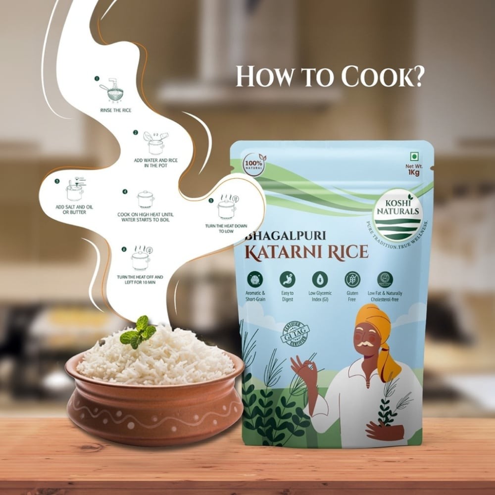 Koshi Naturals Bhagalpuri Katarni Rice (Chawal)