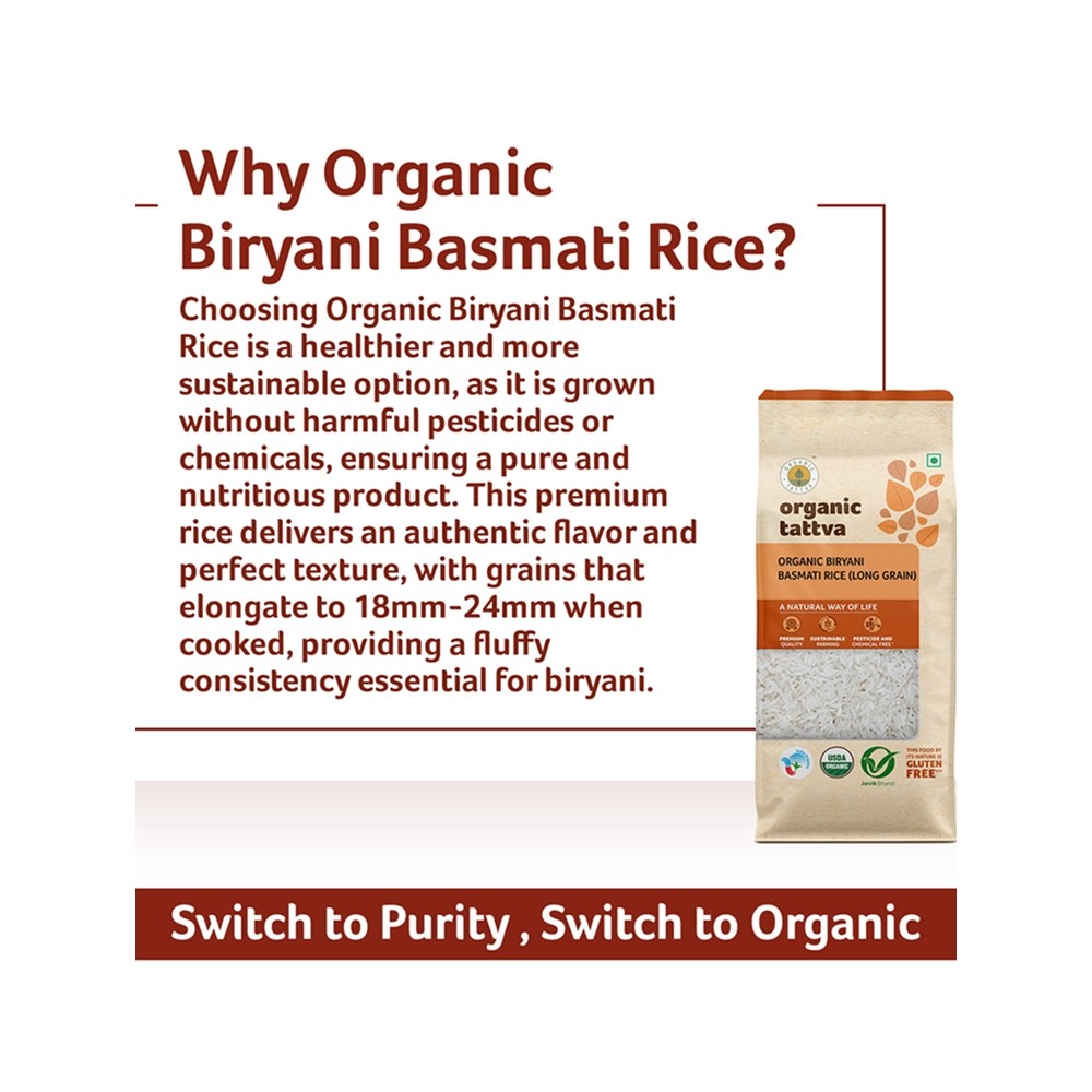Organic Tattva Organic Biryani Basmati Rice (Long Grain)