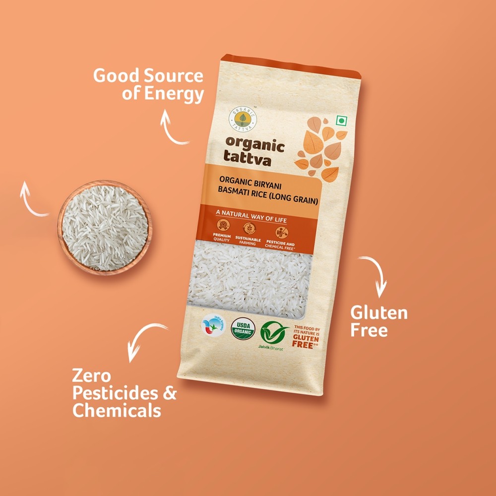 Organic Tattva Organic Biryani Basmati Rice (Long Grain)