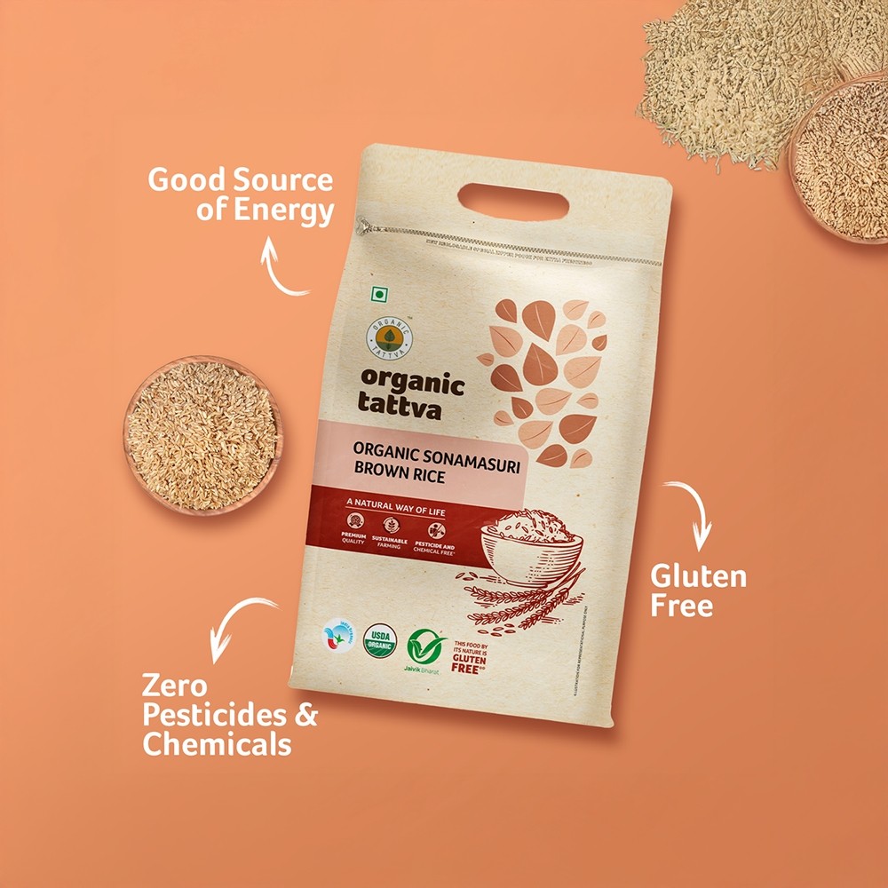 Organic Tattva Organic Brown Sonamasuri Rice
