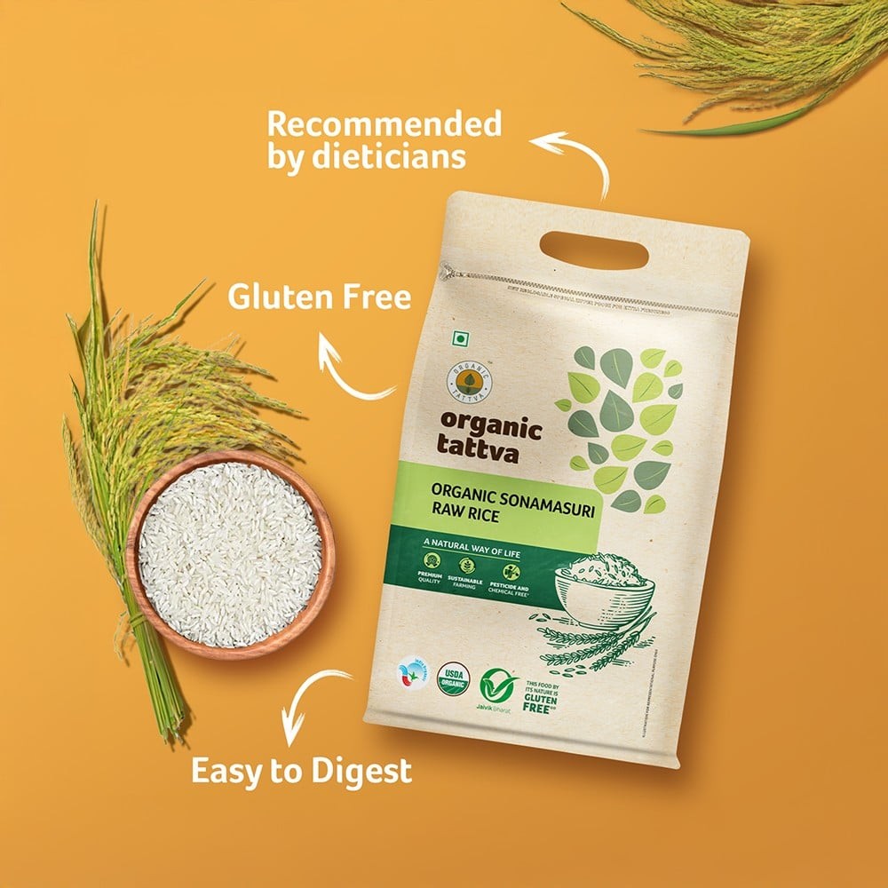Organic Tattva White Organic Sonamasuri Rice