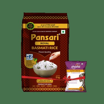 Pansari Royal Premium Biryani Rice -Free Shasha Jeera (Extra Long Grain)