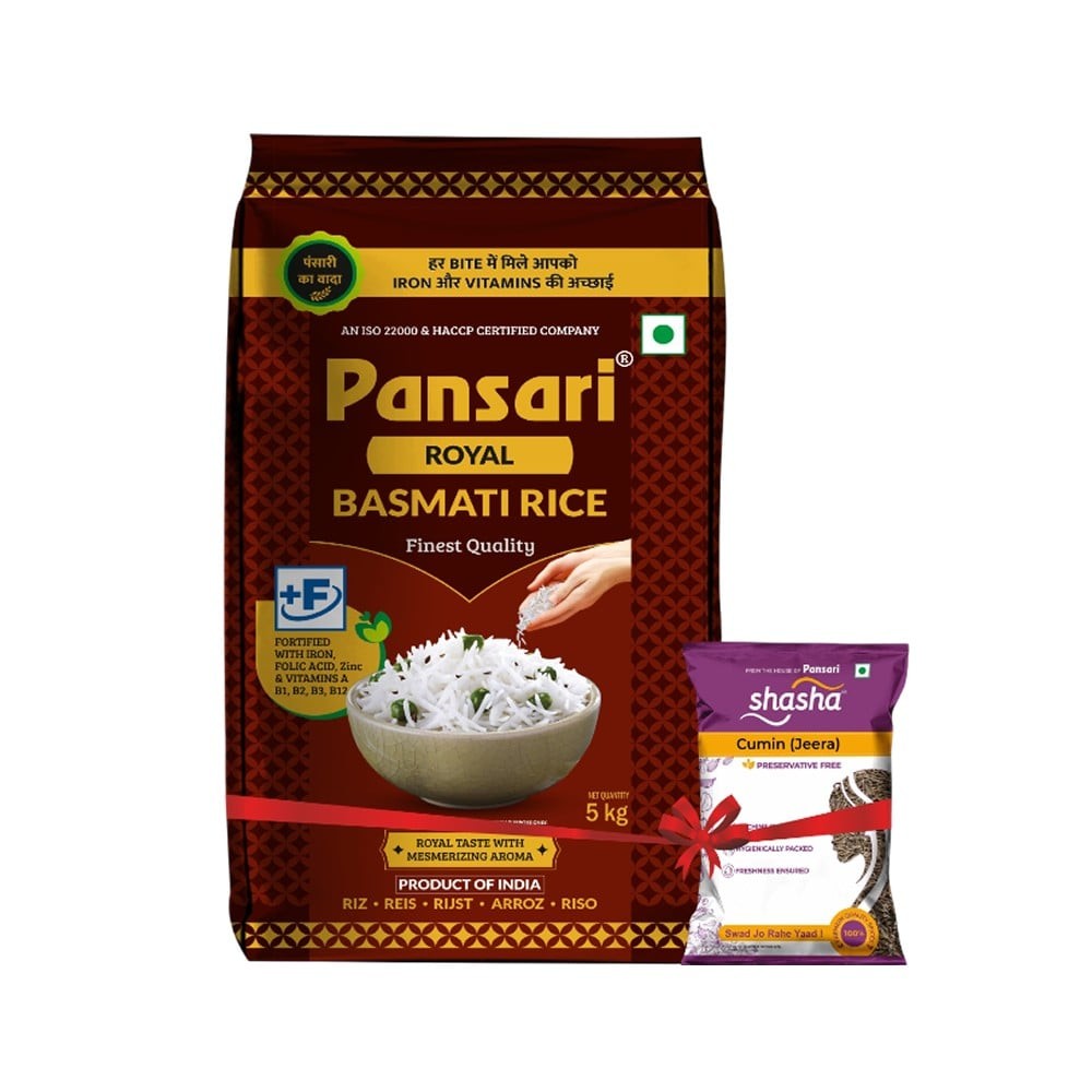 Pansari Royal Premium Biryani Rice -Free Shasha Jeera (Extra Long Grain)