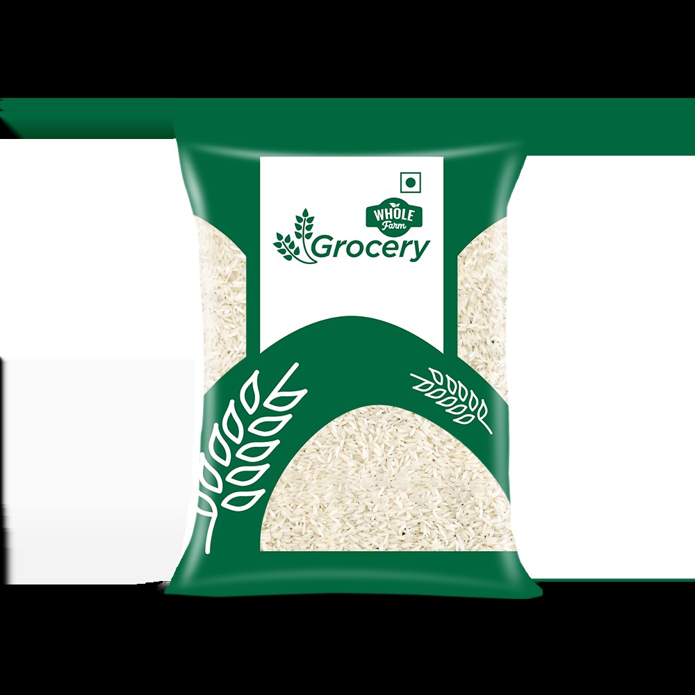 Whole Farm Grocery Raw Sonamasuri Rice (6-12 Months) (Medium Grain)
