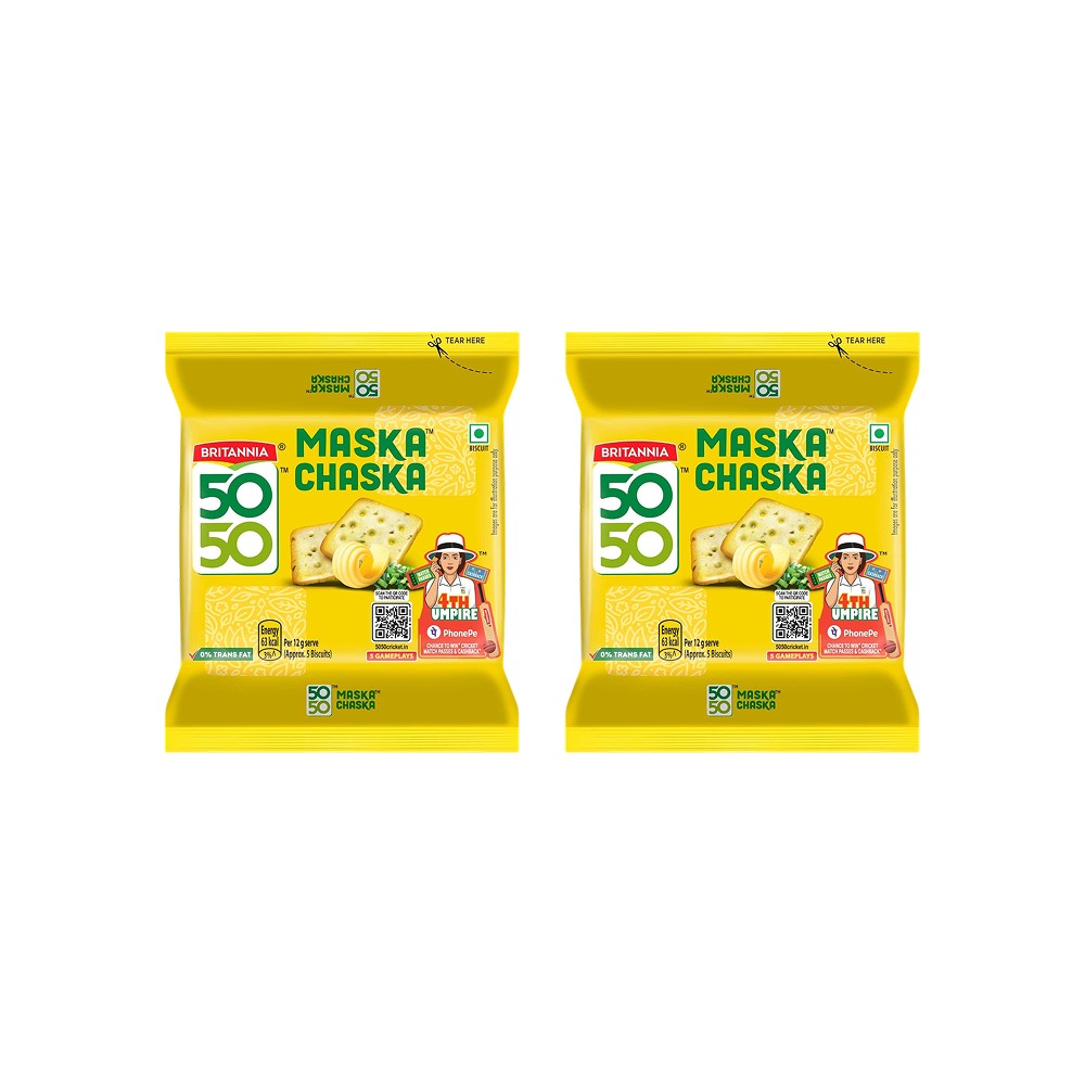 Britannia 5050 Maska Chaska Biscuit Pack of 2