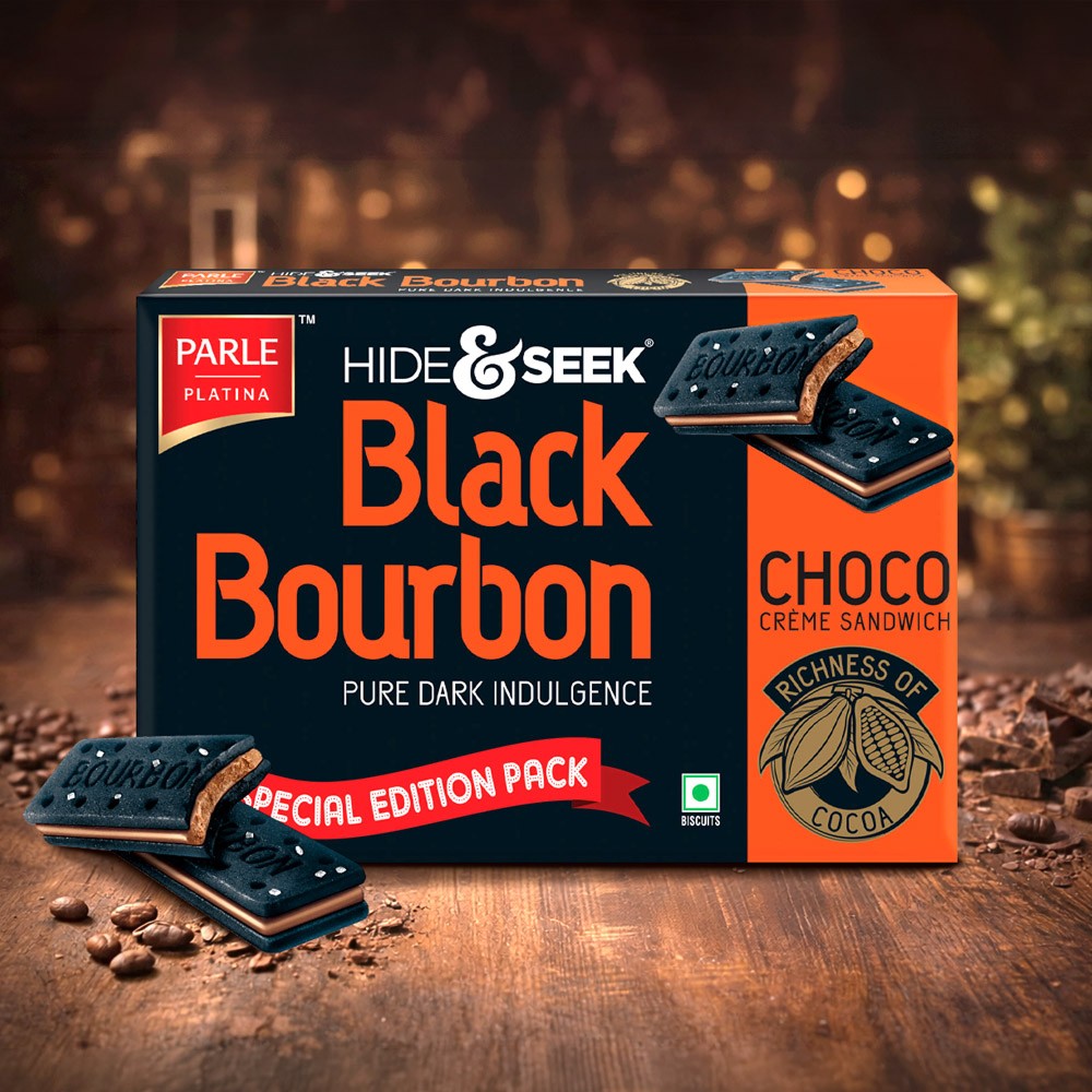 Hide & Seek Black Bourbon Biscuits Choco Creme Sandwich