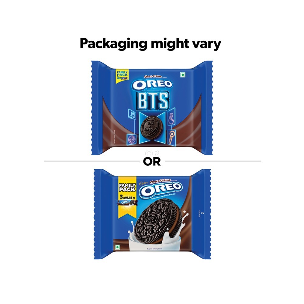 Oreo Chocolate Flavour Crème Sandwich Cream Biscuits Family Pack