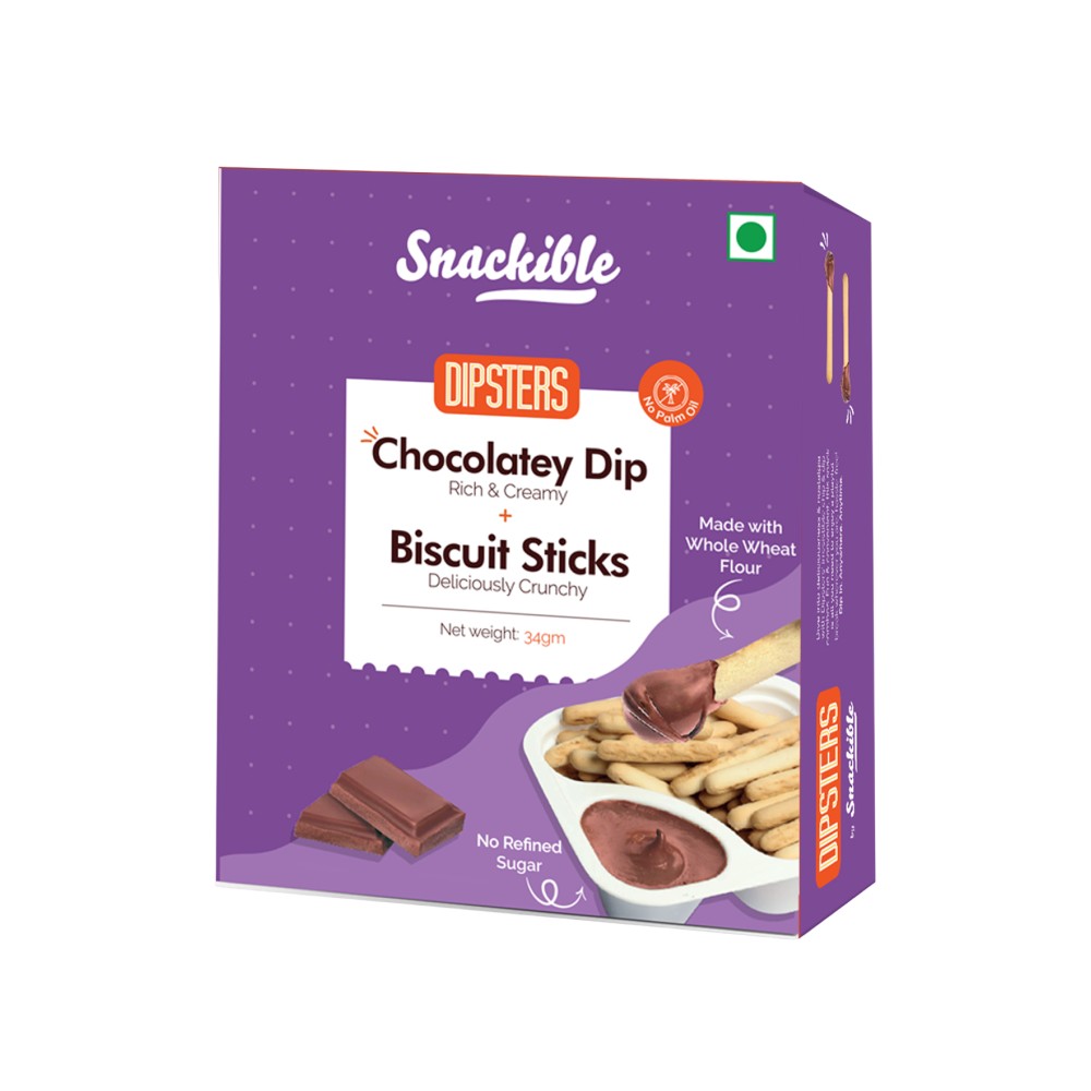 Snackible Biscuit Sticks with Chocolatey Dip