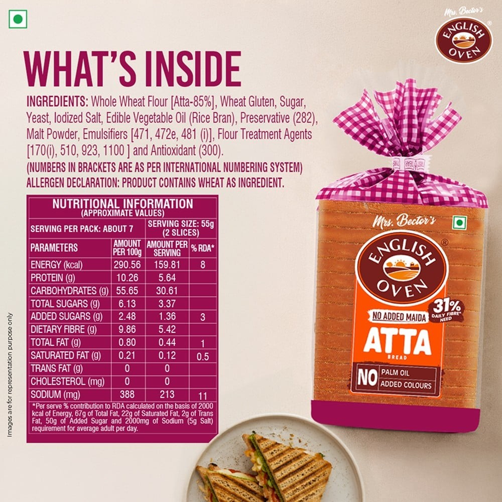 English Oven Zero Maida Atta/ Wheat Bread