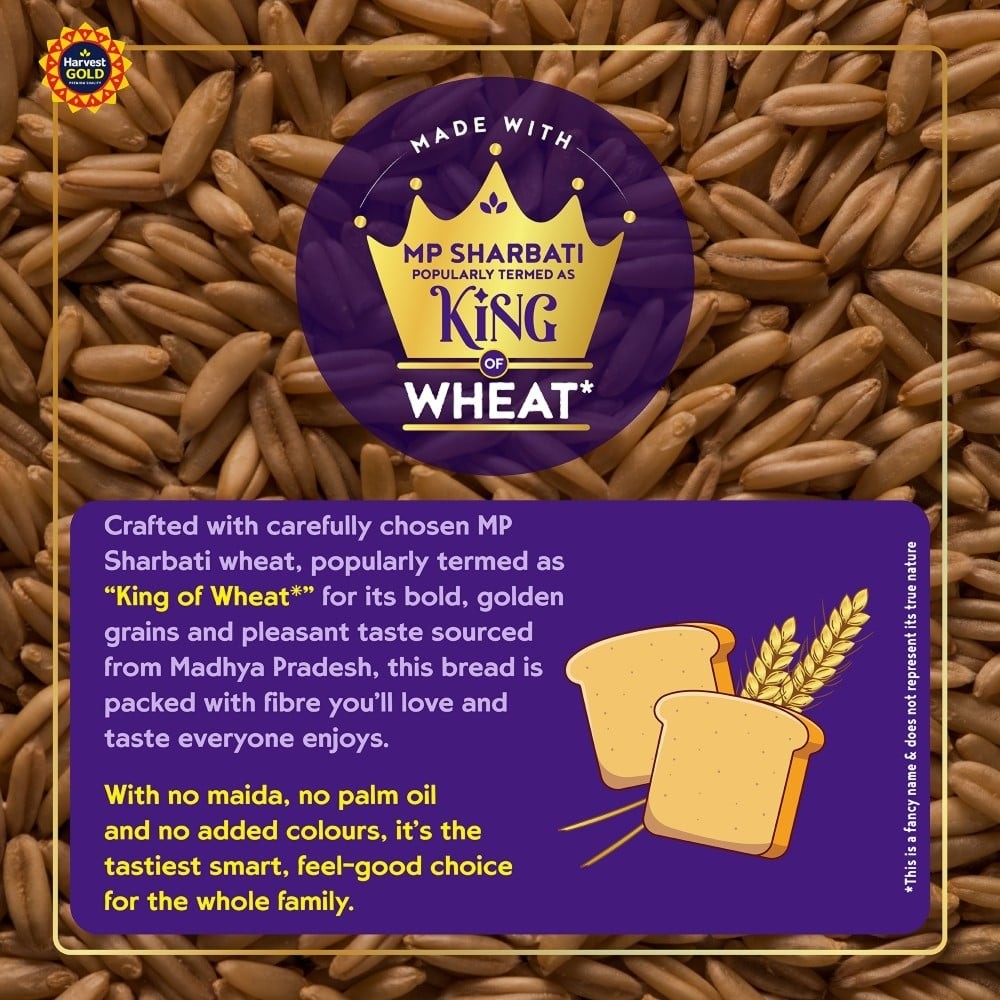 Harvest Gold No Maida Sharbati Wheat Bread