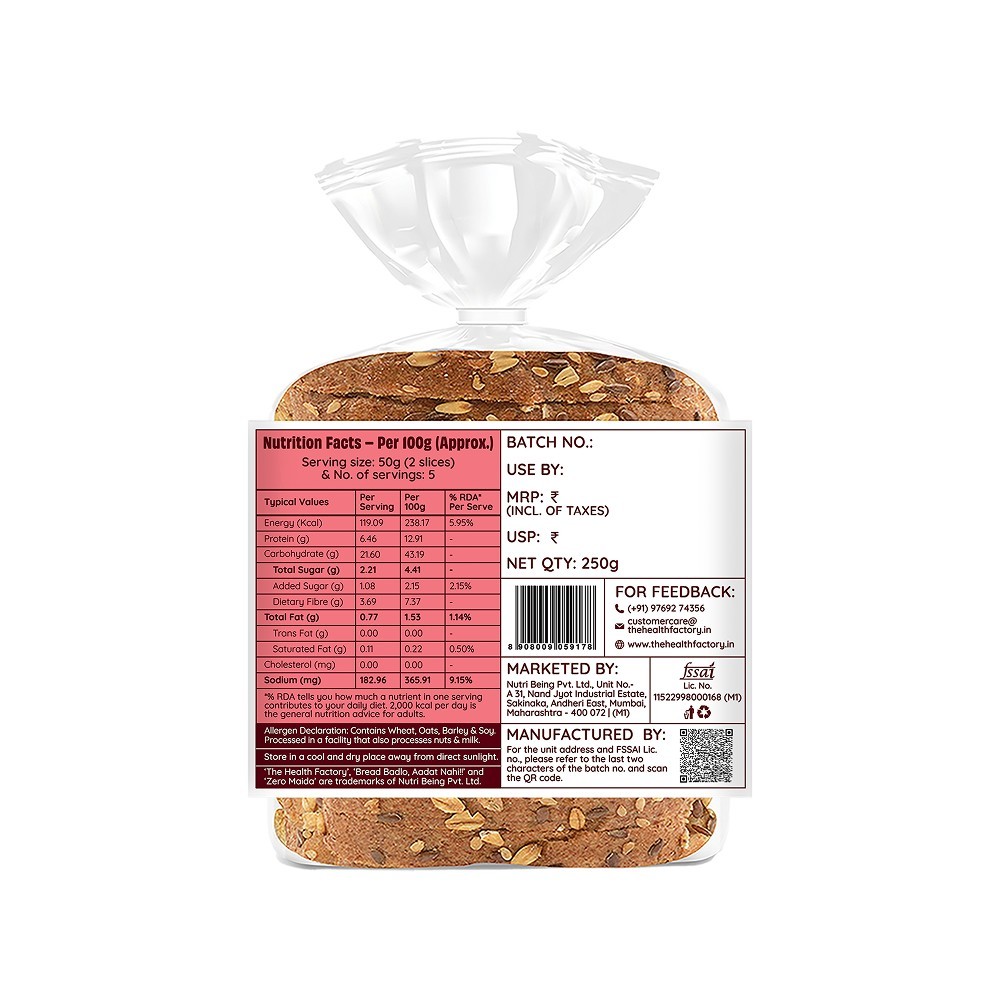The Health Factory Zero Maida Multigrain Bread