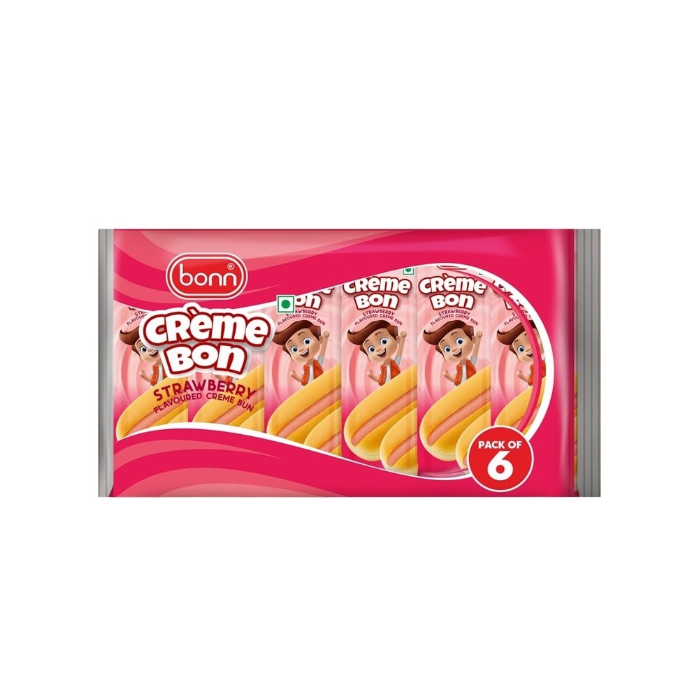 Bonn Strawberry Flavour Cream Bun
