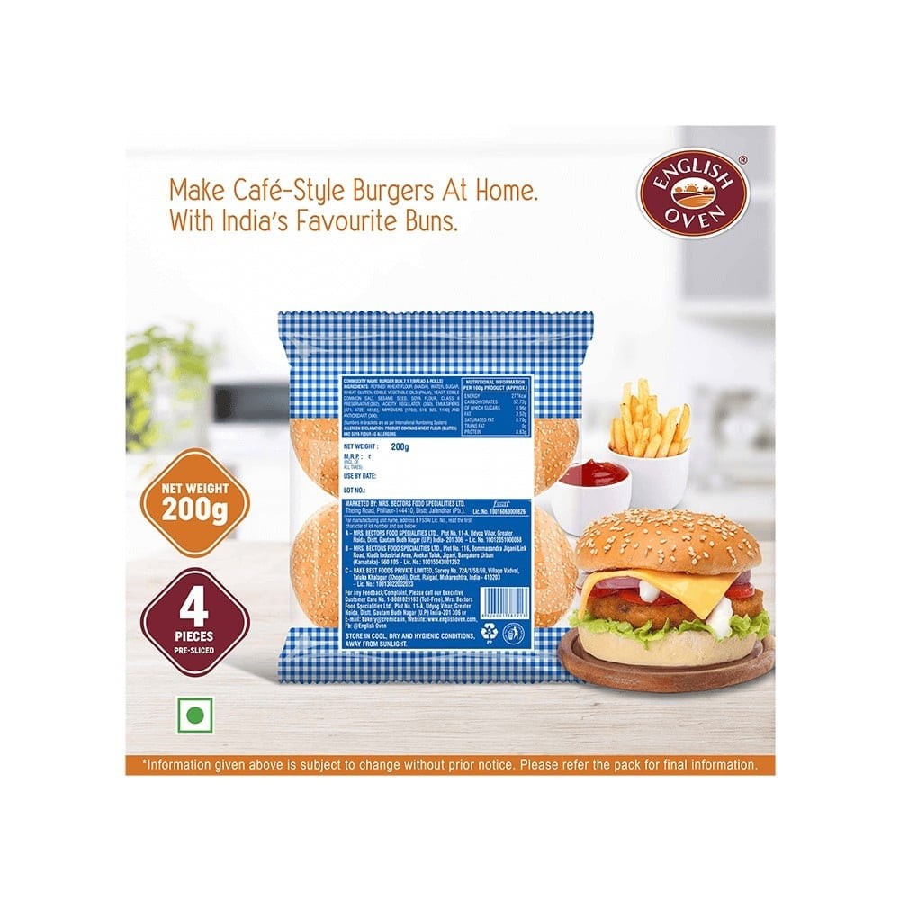 English Oven Burger Bun