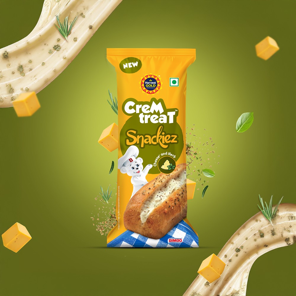 Harvest Gold Snackiez Cheese & Herb Cream Bun