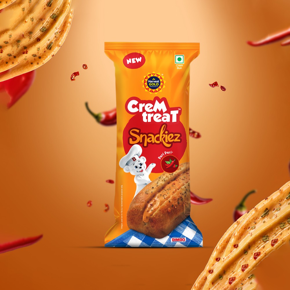 Harvest Gold Snackiez Peri Peri Cream Bun
