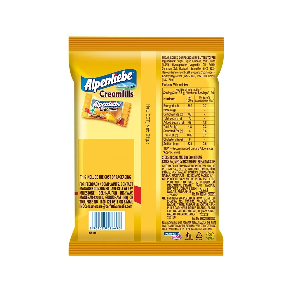 Alpenliebe Creamfills Center Filled Toffee