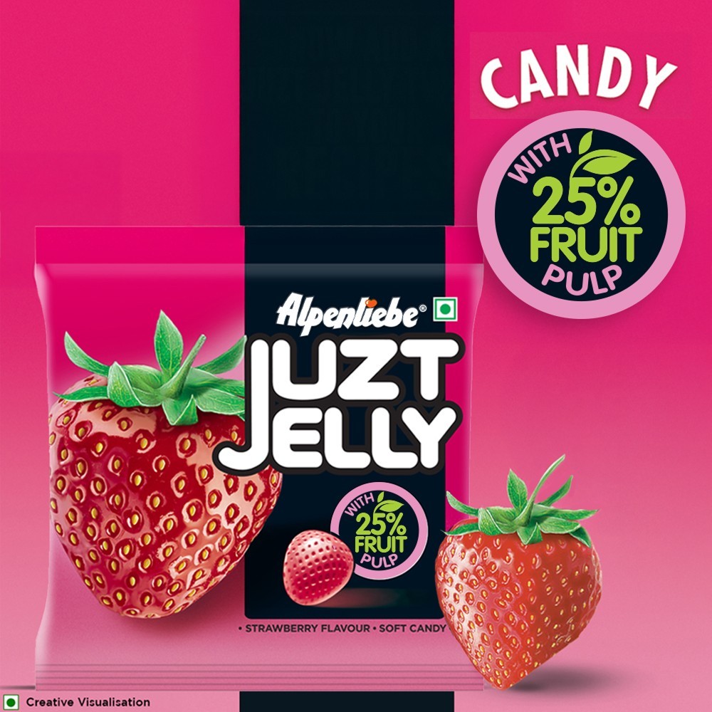 Alpenliebe Juzt Jelly - Strawberry Flavour Jelly Candy