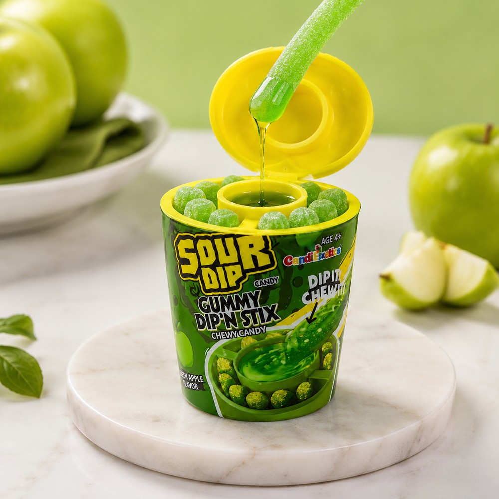 CandiExotics Sour Gummy Dip'N Stix Sour Candy