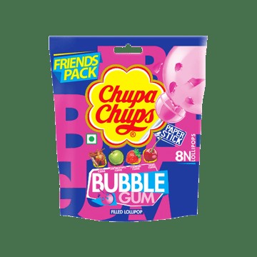Chupa Chups Bubble Gum Filled Lollipop Sour Candy (Assorted Flavours)