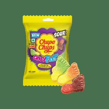 Chupa Chups Sour Crazy Feet Assorted Soft Sour Candy