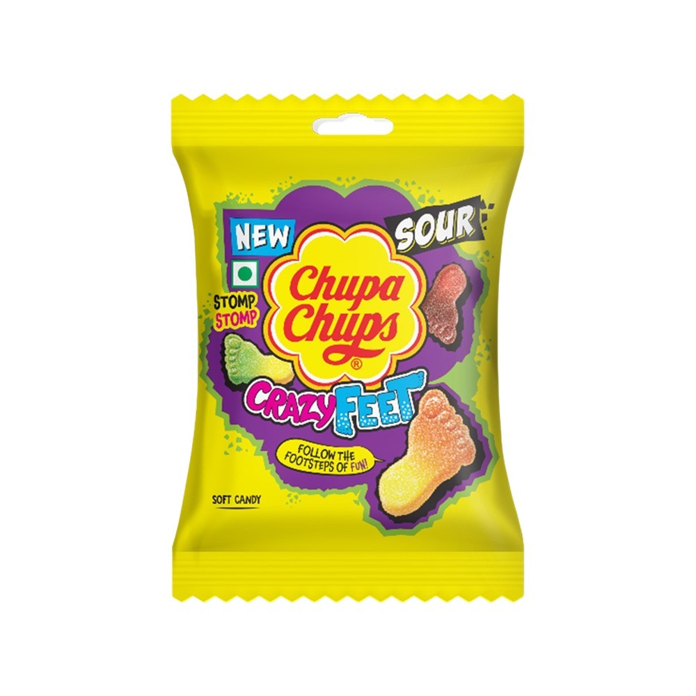 Chupa Chups Sour Crazy Feet Assorted Soft Sour Candy
