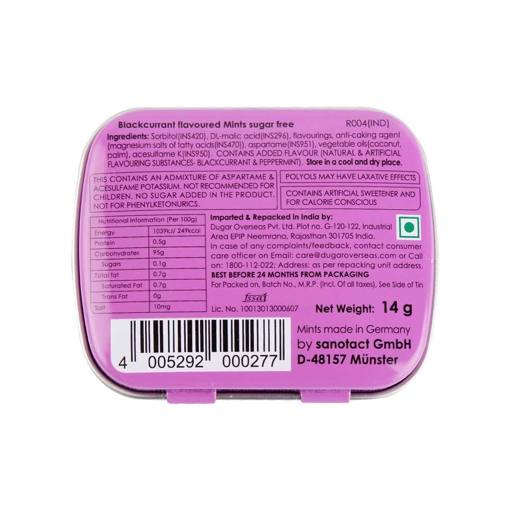 Impact Black Currant Mint Candies - Sugar Free