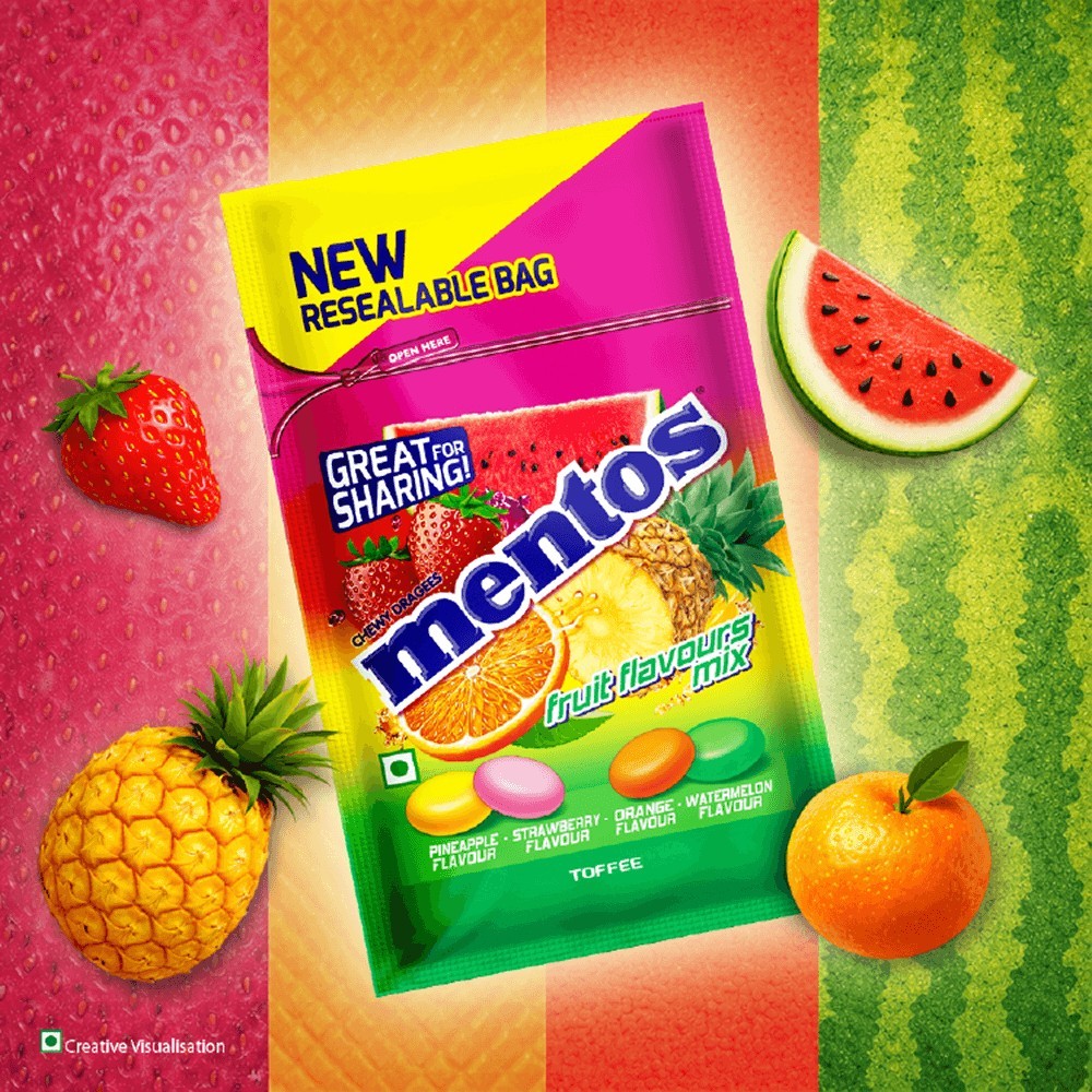 Mentos Rainbow Chewy Assorted Toffee